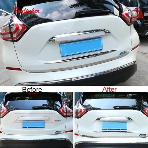 Tonlinker Tailgate logo position Cover Stickers for Nissan murano 2015-19 Car styling 1 PCS ABS/Stainless steel Cover sticker