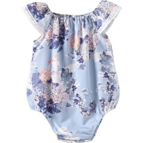 New Newborn Infant Baby Girl Ruffles Romper Back Cross Jumpsuit Cotton Sunsuit Summer Clothes Outfits