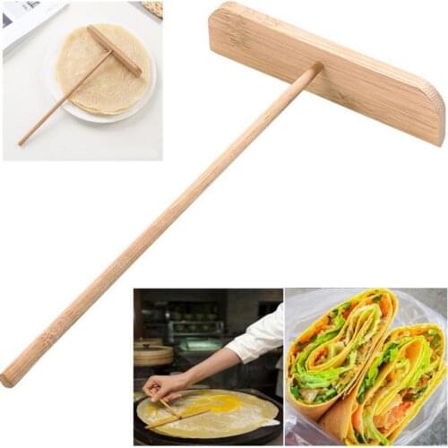 New T Shape Wooden Crepe Maker Pancake Batter Wooden Spreader Stick Home Kitchen Gadgets DIY Baking Cooking Cake Tools