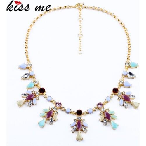 New Styles 2017 Fashion JewelryPurple Resin Plant Pendant Necklace