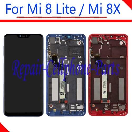 New 6.26 inch Full LCD DIsplay + Touch Screen Digitizer Assembly With Frame For Xiaomi Mi 8 Lite / Mi 8 Youth / Mi 8X