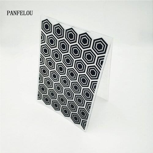 PANFELOU Easter Circular diamond Embossing folders Plastic For Scrapbooking DIY Template Fondant Cake Photo Album Card Making