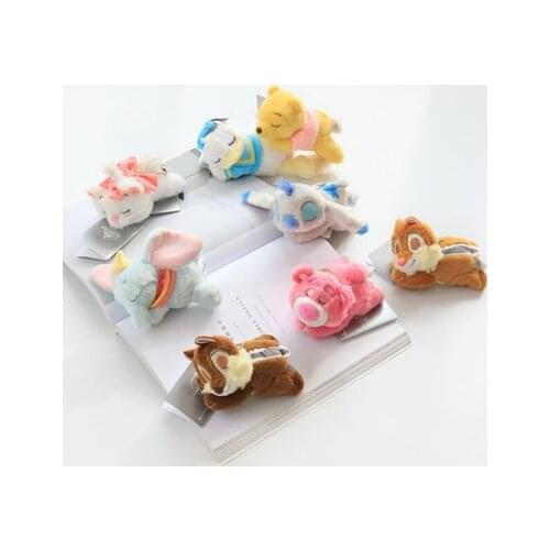 Disney stitch Dumbo Donald Duck Anime plush Keychain Cartoon Doll chain Toy Pendant Ornament Children Birthday Gift