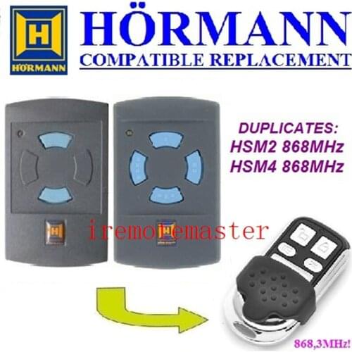 5pcs Hormann HSM2 868,HSM4 868mhz compatible garage door remote control fixed code Very good