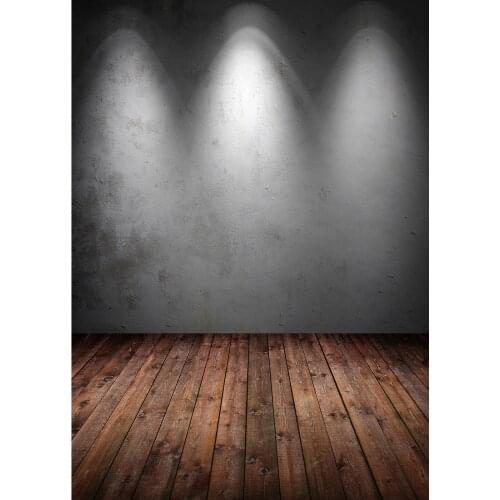 Grey Concrete Wall Wooden Floor Photographic Backdrop Photo Background for Baby Shower Children Portrait Photophone Photo Studio