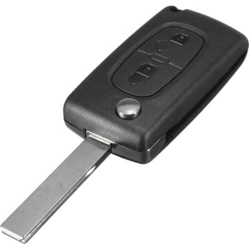 Foldable Remote Control Blade Car Replacement Key Fob Case Accessories 2 Button Flip Cover for Peugeot 207 307 308 407