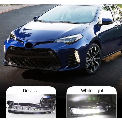 Led DRL Front Bumper Fog Lights for Toyota Corolla SE XSE 2017 2018 2019 Fog Light Driving Fog Lamp cover Frame