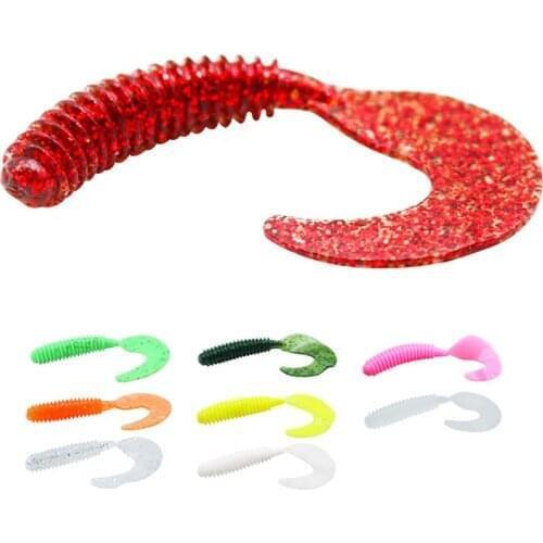 Luminous Soft Fishing Baits 50Pcs/Lot 50mm/60mm/70mm Silicone Swimbait Crank Jig Soft Baits Artificial Worms Bait Bass Fishing