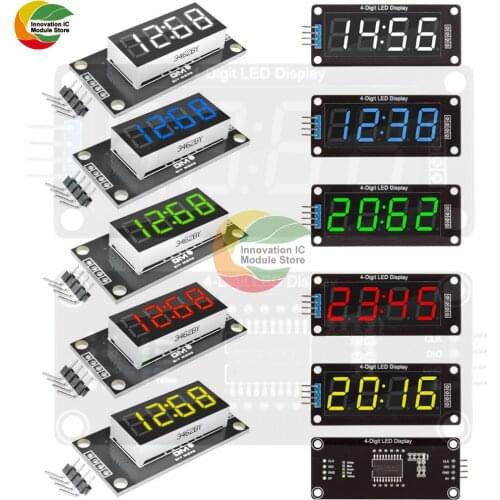 TM1637 4-Digit LED 0.36" 0.36 Inch 7 Segments Digital Display Tube Clock Module LED Board For Arduino