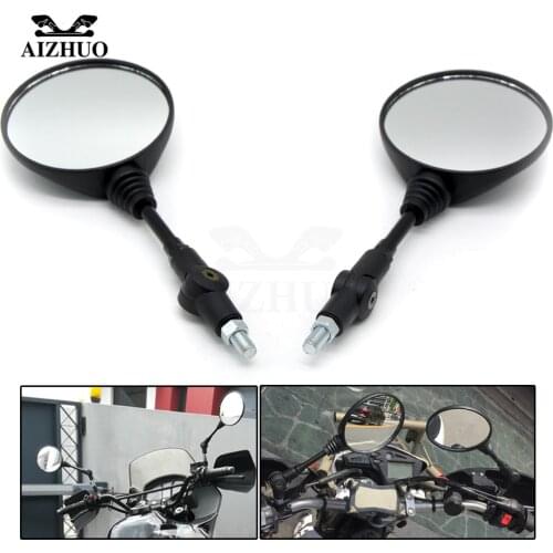 Universal Motorcycle RearView Mirror 8/10 MM folding round Side Miroir For Honda XR250 NC700 NC700X NC750x CB400 CB500 CB500X