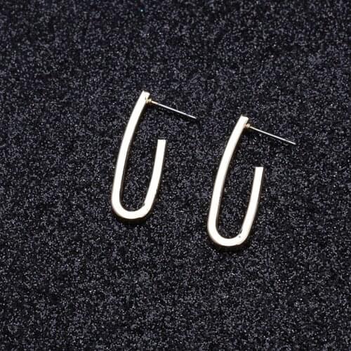 Vintage Gold Alloy Simple Earrings Fashion Punk Glamour Geometric Jewelry Statement Trend Handmade Earrings Wholesale