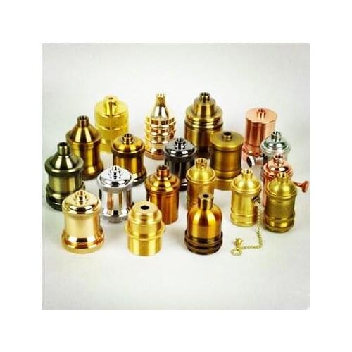 Industrial Vintage E27 Lamp Holder Loft Style Brass E27 Socket Edison Lampholder Base For Pendant Light