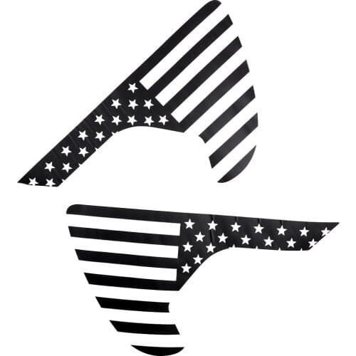 1 Pair Car Black Fender Vent Flag Decal Stickers Accessories Fit For Jeep Wrangler JL/JT Gladiator 2018 2019 2020