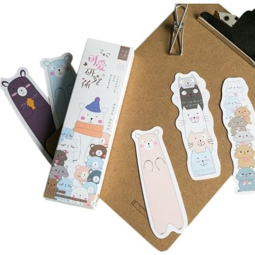 10packs/lot lovely cartoon animal series handmade paper bookmarks office and school supplier stationery papelaria wholesale