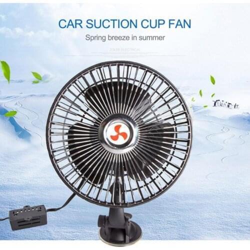 12V 24V Car Fan Dashboard Sucker Fan Air Cooling Adjustable Low Noise Auto Cooler Air Fan Accessories