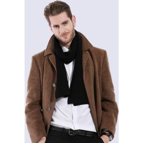 2020 Fashion Design Men Wool Scarf Shawl Winter Warm Scarves Luxury Wrap Echarpe Man Business Scarf Brand Solid neck scarf