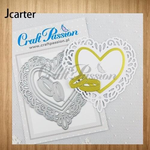 2021 Heart pattern Ring Metal Cutting Dies Shape for Scrapbooking Craft Die Cut Stencil Card Make Mould Sheet Decoration Design