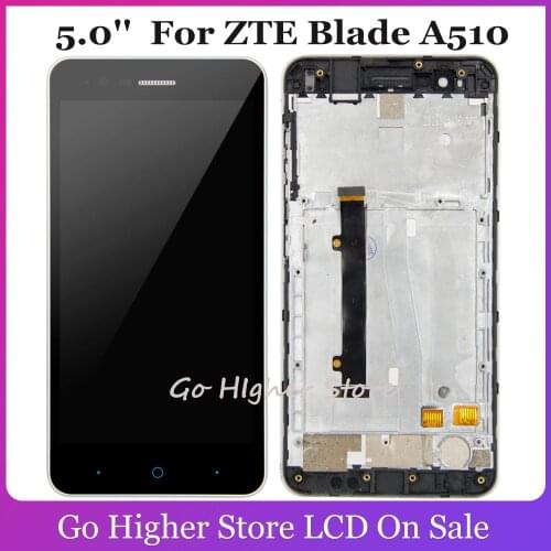 5.0''For ZTE Blade A510 LCD Display + Touch Screen Assembly Digitizer BA510 Ba510C Replacement