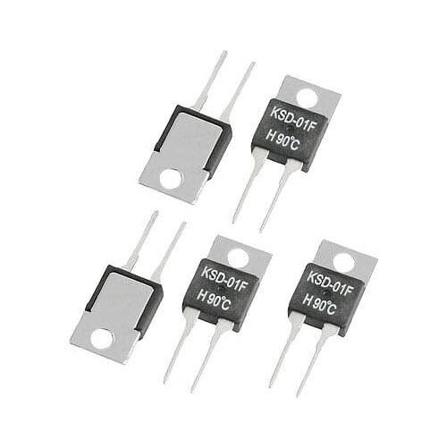 5 x 90C NO Temperature Control Switch Thermostat KSD-01F 250VAC/ 24VDC 1.5A