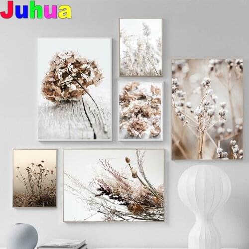 5d Diamant Painting,Nordic Style Bouquet Hydrangea Twig Full Round Diamond Mosaic cross stitch diamond embroidery Aesthetic Art