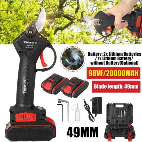20000mAH 98VF Cordless Pruner Electric pruning shears Efficient Fruit Tree Bonsai Electric Tree Branches Cutter Tools
