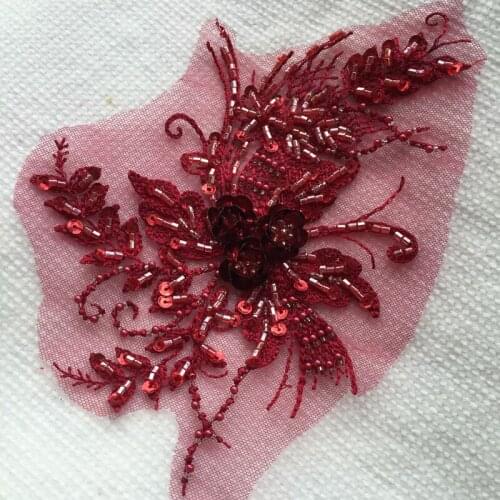 Hand-made beads, lace flowers, embroidery patches, DIY wedding dress, headwear, garment accessories