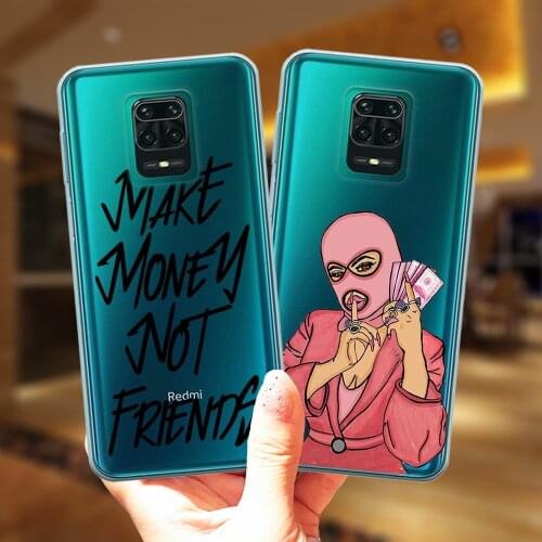 MAKE MONEY Not Friends Kash Afro Black Girl Case For Xiaomi Mi 10T Redmi Note 9S 10S 7 8 9 10 Pro Lite 8T 9C 9A Silicone Cover