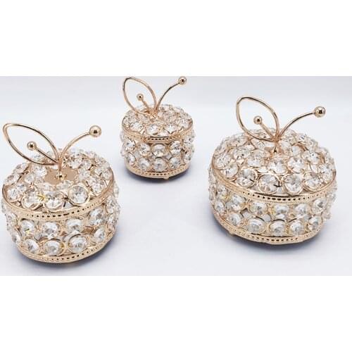 Decorative Jewelry Box Display Vintage Crystal Trinket Organizer Decor