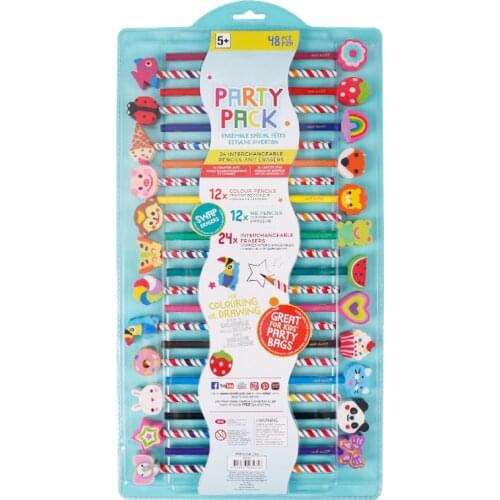 Childrens Art Gift Of 24-Color Lead Cartoon Rubber 48-Piece Set Colors Wood Colored Pencils Set Oil Drawing Sketch