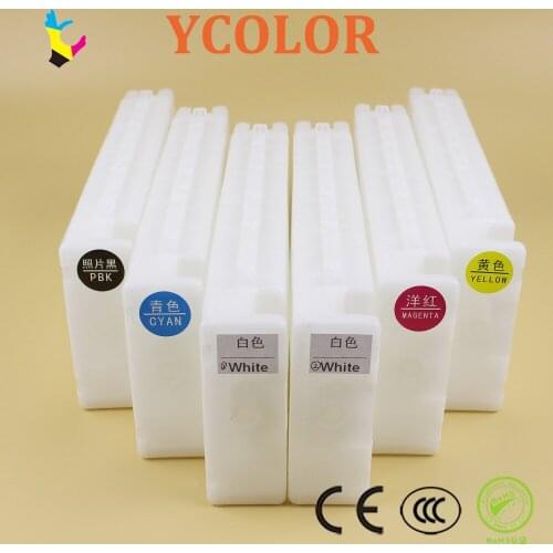 DGYCJLFP 6color/set 700ml Empty refillable ink cartridge with one time chip for Epson F2000 printer