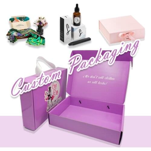 Personalized Design Clothes And Shoes Pajamas Party Packaging Boxes Custom Ribbon Handle Womens Apparel Paper Boxes With Logo