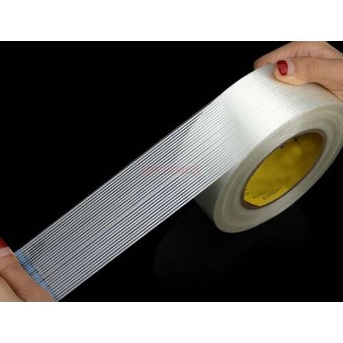 2pcs Fiber tape strong high viscosity non-marking single-sided transparent waterproof high temperature resistant stripe