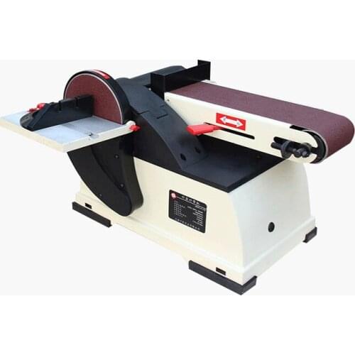 Small Household Fine Wood Desktop Belt Machine Portable Easy to Adjust Disc Sand Electric Polisher For Metal Woodworking Tools