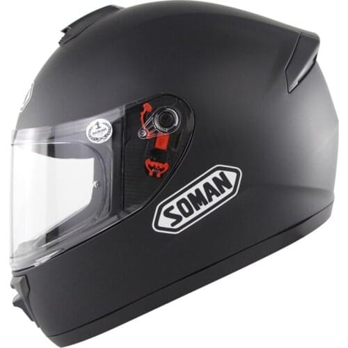 Soman Full Face Helmet DOT Matte Black Motorcycle Helmet Cool Capacete De Motocicleta Highway Riding Motosiklet Kask SM962