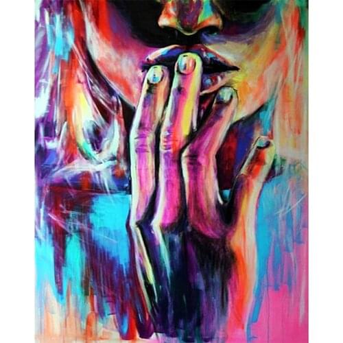 FSBCGT DIY Oil Painting By Numbers Colorful Portrait Sexy Girl Art Pictures By Numbers Drawing On Canvas Home Wall Decor