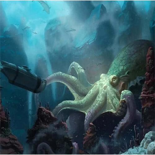 2019 New DIY 5D Diamond Painting Full Set Animal Diamond Mosaic Sale Octopus 5D Diamond Embroidery Cartoon Diamond Mosaic Sale