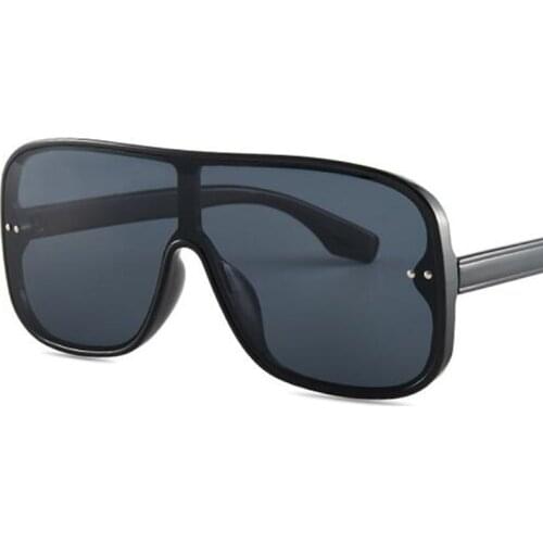 New Oversized Square Black Sunglasses Women 2020 Luxury Clear Colorful Goggles Women Designer Men Vintage Flat Top Glasses UV400