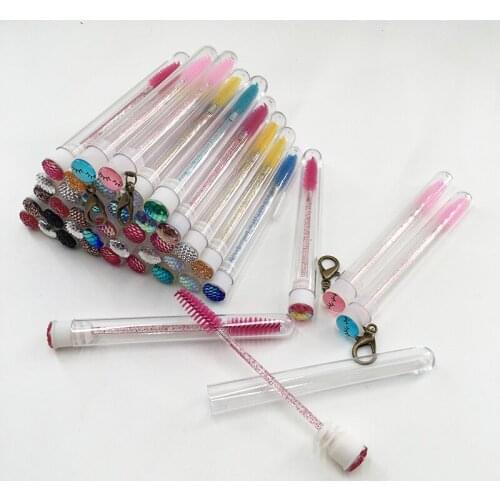 Disposable Eyebrow Brush Separate Tube Design Eyelash Extension Stick Applicator Brush for Makeup