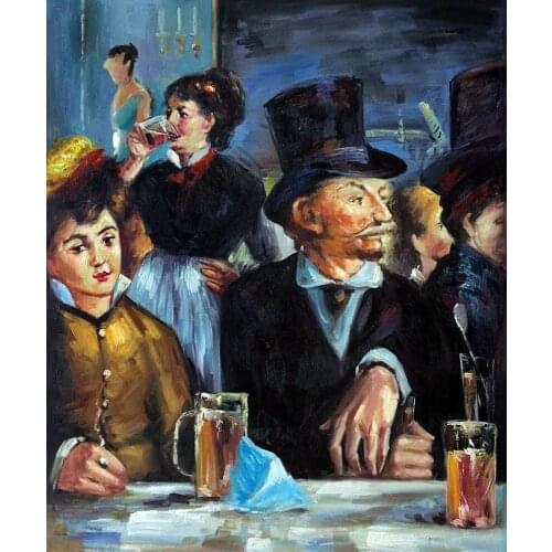 Wholesale Handmade Oil Painting Cafe Concert by Edouard Manet Abstract Painting Portrait Vertical Art Pictures