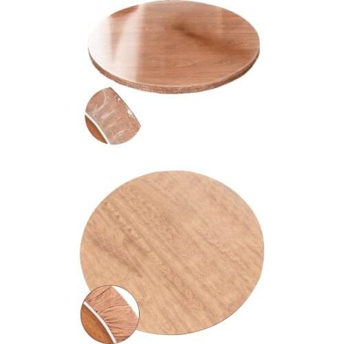 PVC Oil Proof Round Tablecloth Elastic Tablecloth With Elastic Protective Mat For Dining Table Waterproof Pad For Restaurant
