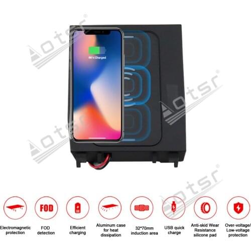 QI car infrared wireless charger For Mercedes-Benz C/GLC series 2015-2019 Wireless Charging Car Phone Holder for iphone/Samsung