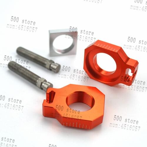 Rear axle Slider blocks Spindle Chain Adjuster for KTM SX SXF XCF 450 125 250 380 Dirt Pit Bike Motorcycle
