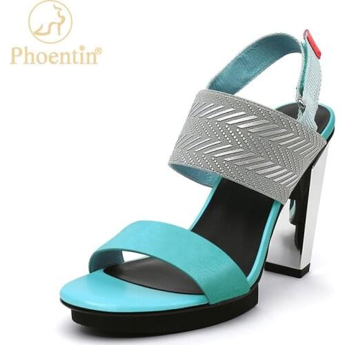 Thick Square Heel Gladiator open toe Sandals Women Summer 9 cm Chunky High Heels summer Shoes ladies party Sandalias FT1582