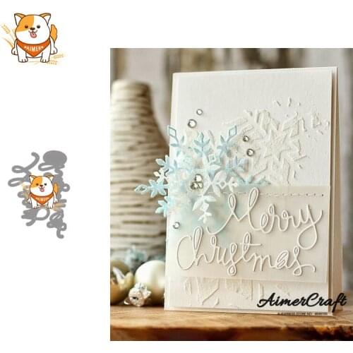 Merry Christmas Word Metal Cutting Dies Scrapbooking Stencil For DIY Paper Card Decorative Embossing Die Cut Craft Dies New 2019