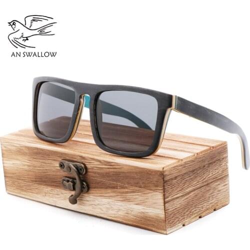 Skateboard wood sunglasses women 2018 polarized sunglasses UV400 gafas de sol de los hombres retro sunglasses