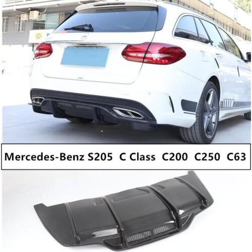 Carbon Fiber Rear Lip Spoiler Diffuser For Mercedes-Benz S205 C Class C200 C250 C63 2015-2019 High Quality Bumper Accessories
