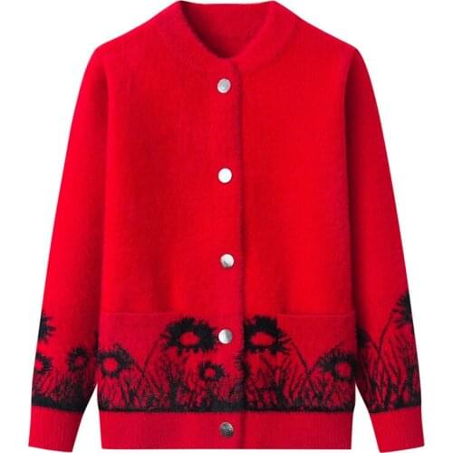 2021 Womens Wool Cardigan Knitted Sweater Fall And Winter Long Sleeve Female Cardigan With Buttons Long Sweater Women Casual