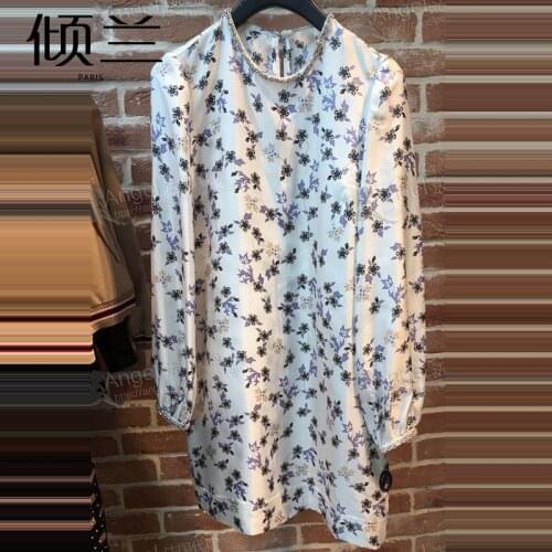 Patads French women s spring summer pearl collar floral dress r20154e Jay