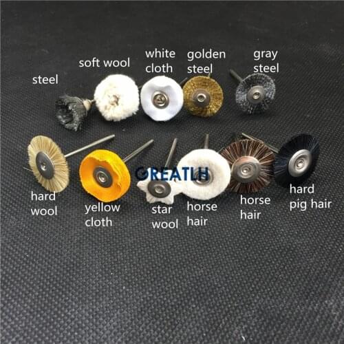 11pcs Dental Lab Brush Polishing Wheel Polishers for Rotary Tools 2.35mm 8pcs/set