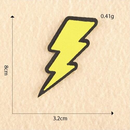 20pcs Lightning Label Embroidered Patches Iron On Patch parches ropa bordados Jeans Jacket Patchwork Appliques Stickers Badge